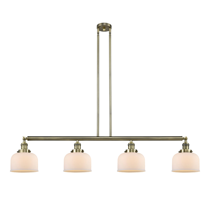 Bell Island Light shown in the Antique Brass finish with a Matte White shade