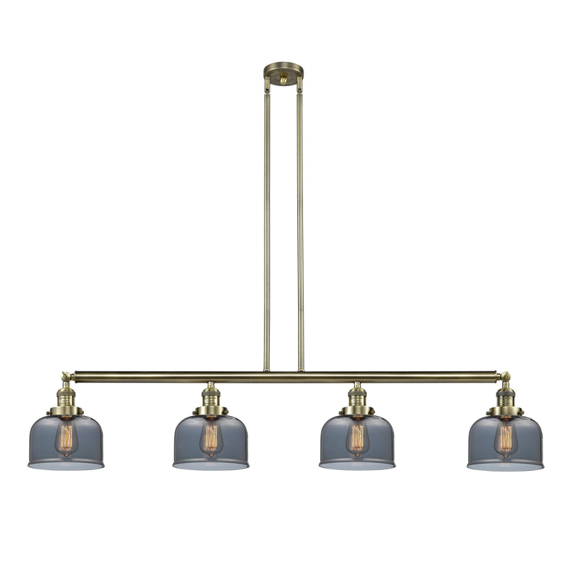 Bell Island Light shown in the Antique Brass finish with a Plated Smoke shade