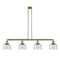 Bell Island Light shown in the Antique Brass finish with a Seedy shade