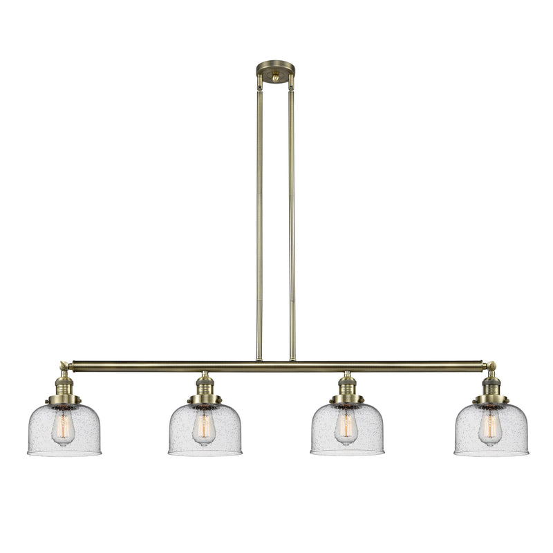 Bell Island Light shown in the Antique Brass finish with a Seedy shade