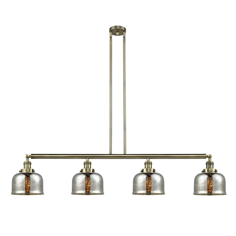 Bell Island Light shown in the Antique Brass finish with a Silver Plated Mercury shade