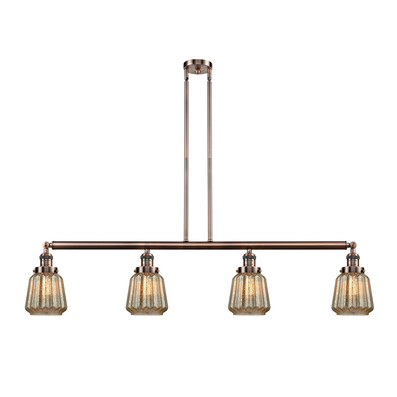 Chatham Island Light shown in the Antique Copper finish with a Mercury shade