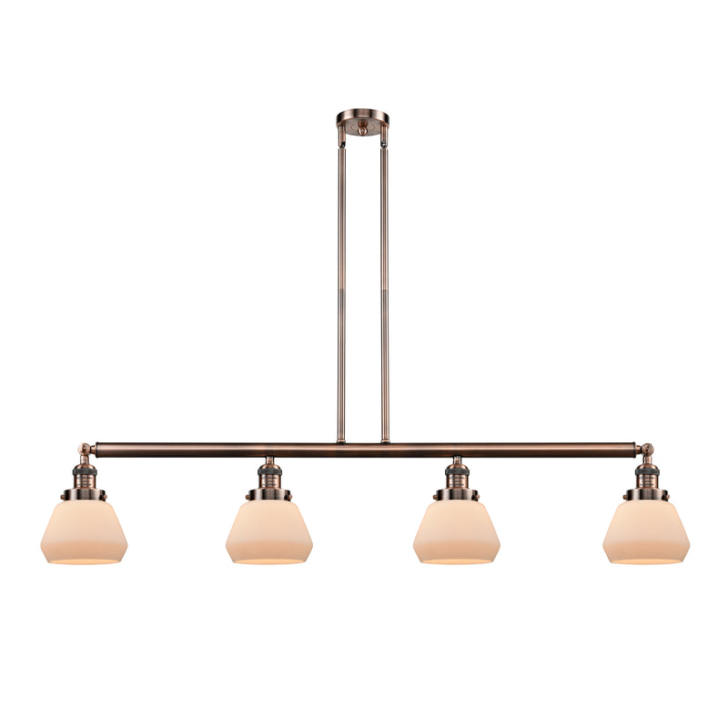 Fulton Island Light shown in the Antique Copper finish with a Matte White shade