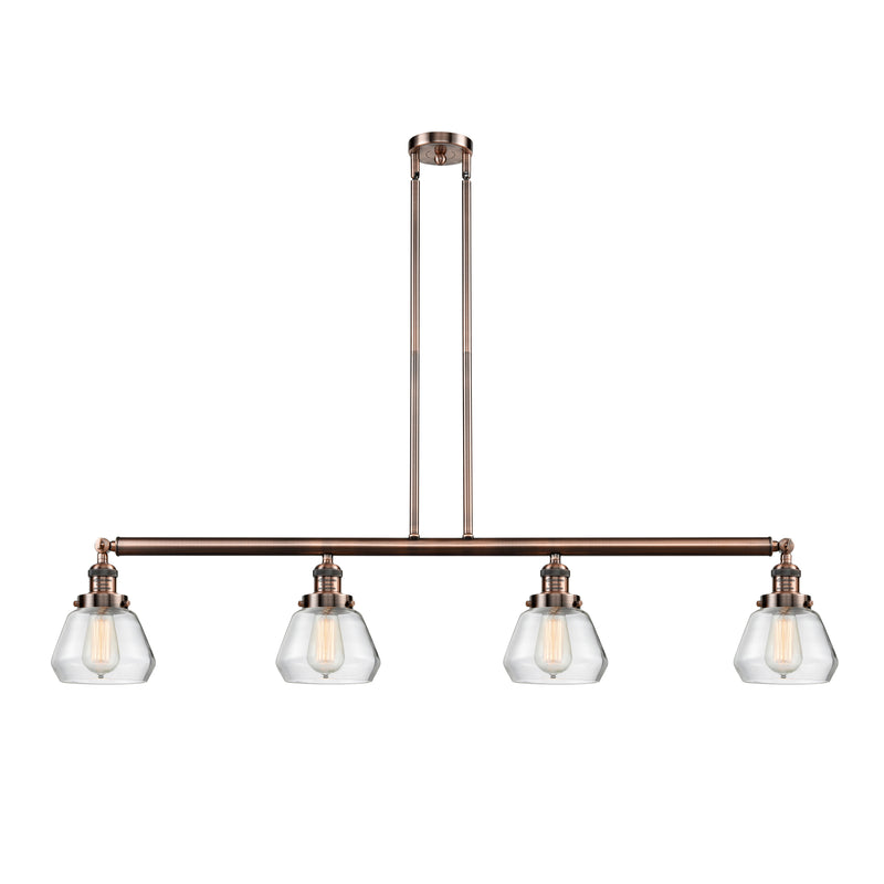 Fulton Island Light shown in the Antique Copper finish with a Clear shade