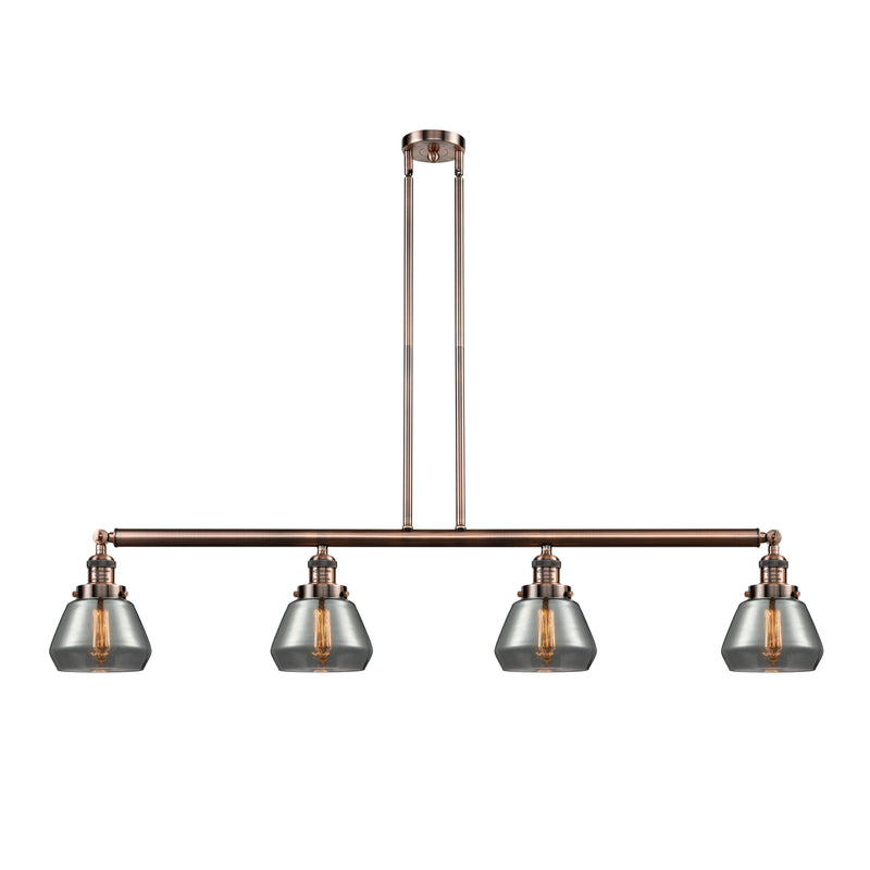 Fulton Island Light shown in the Antique Copper finish with a Plated Smoke shade