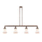 Bellmont Island Light shown in the Antique Copper finish with a Matte White shade