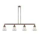 Bellmont Island Light shown in the Antique Copper finish with a Clear shade