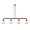 Bellmont Island Light shown in the Antique Copper finish with a Clear shade