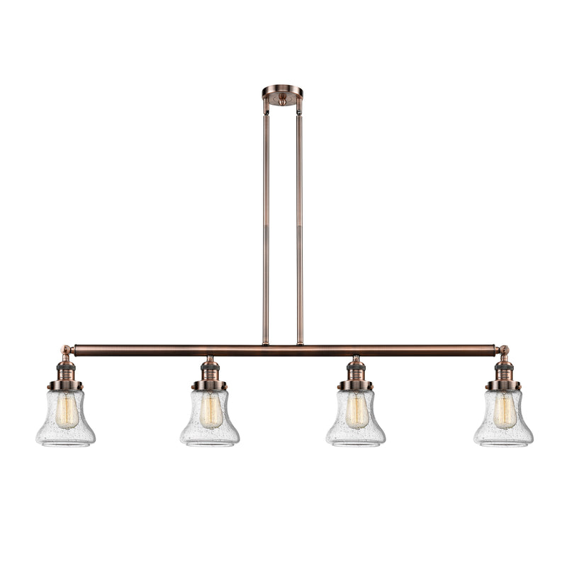 Bellmont Island Light shown in the Antique Copper finish with a Seedy shade