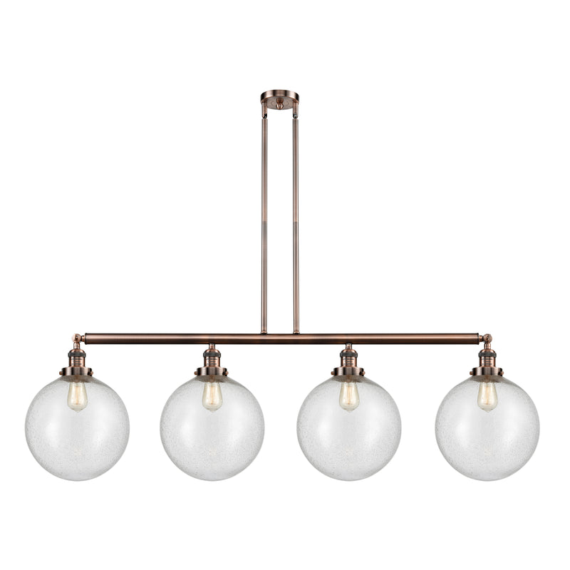 Beacon Island Light shown in the Antique Copper finish with a Seedy shade