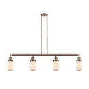 Dover Island Light shown in the Antique Copper finish with a Matte White shade