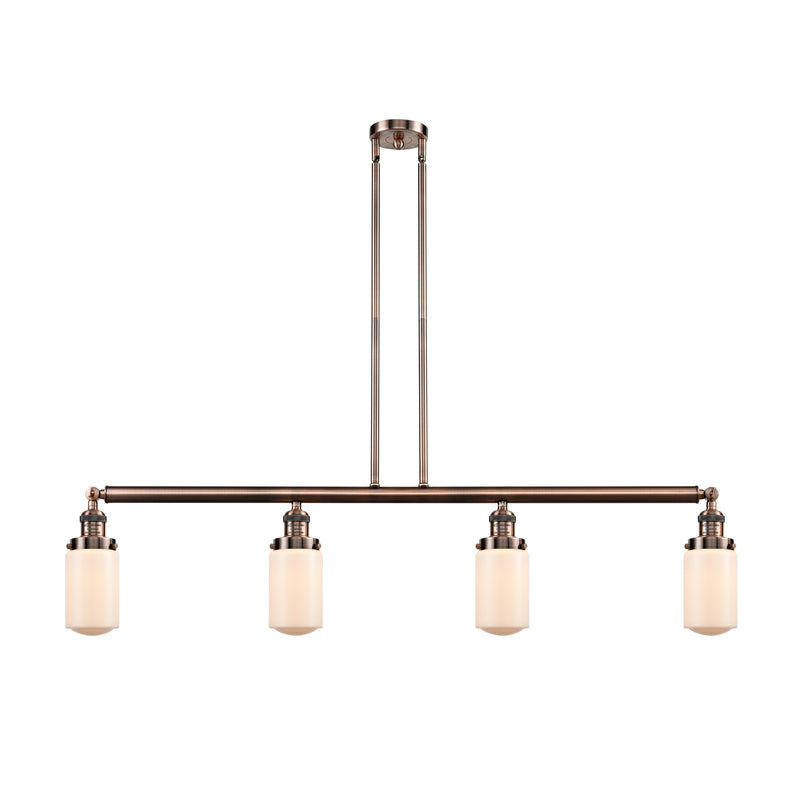 Dover Island Light shown in the Antique Copper finish with a Matte White shade