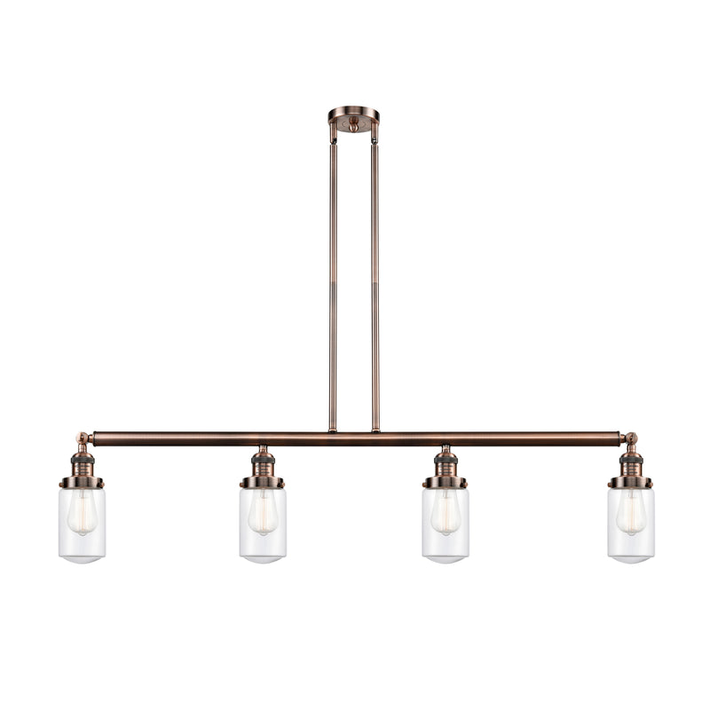 Dover Island Light shown in the Antique Copper finish with a Clear shade