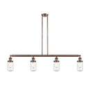 Dover Island Light shown in the Antique Copper finish with a Seedy shade