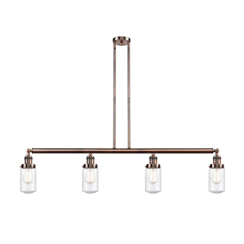 Dover Island Light shown in the Antique Copper finish with a Seedy shade