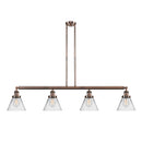 Cone Island Light shown in the Antique Copper finish with a Clear shade