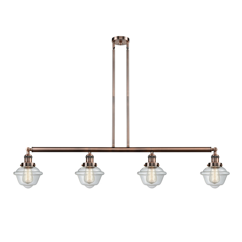 Oxford Island Light shown in the Antique Copper finish with a Clear shade