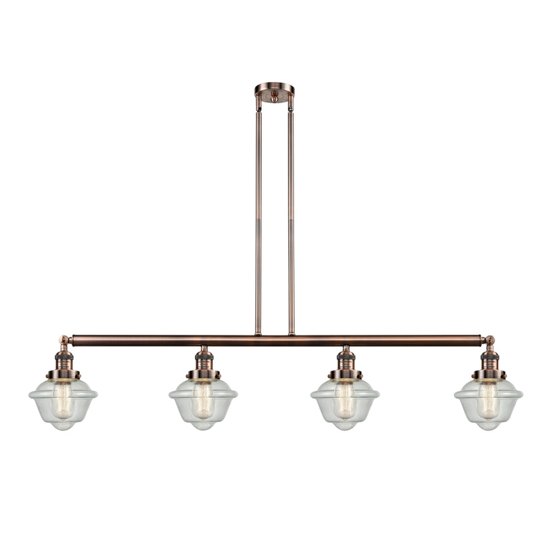 Oxford Island Light shown in the Antique Copper finish with a Seedy shade