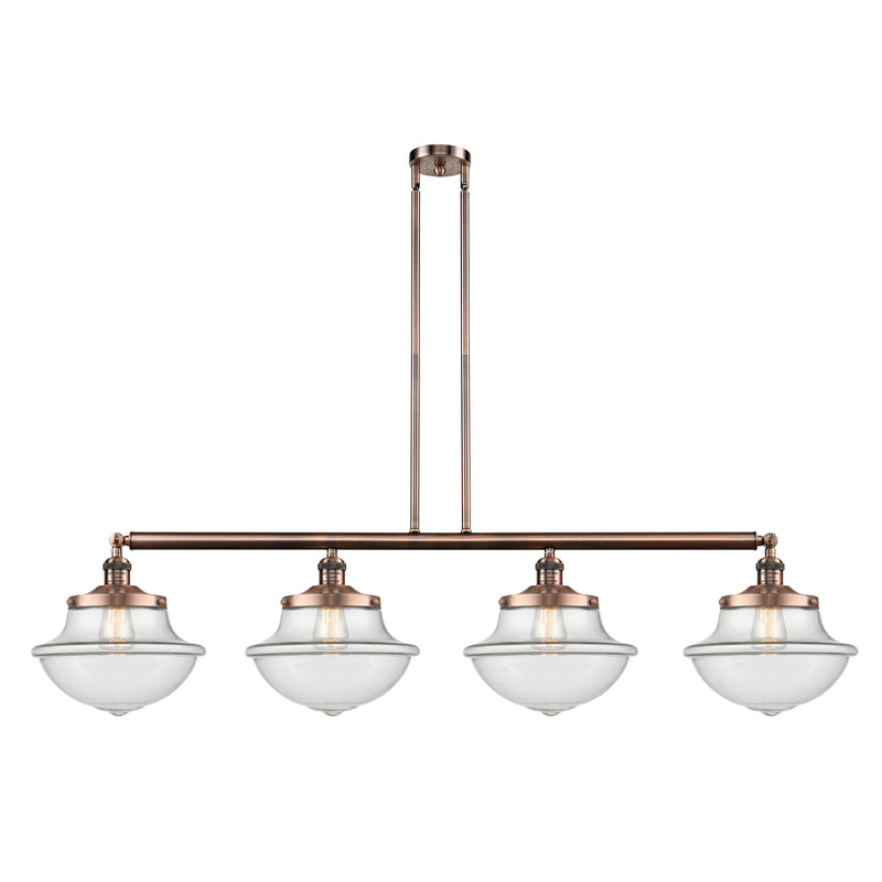 Oxford Island Light shown in the Antique Copper finish with a Clear shade