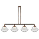 Oxford Island Light shown in the Antique Copper finish with a Seedy shade