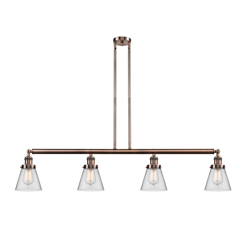 Cone Island Light shown in the Antique Copper finish with a Clear shade