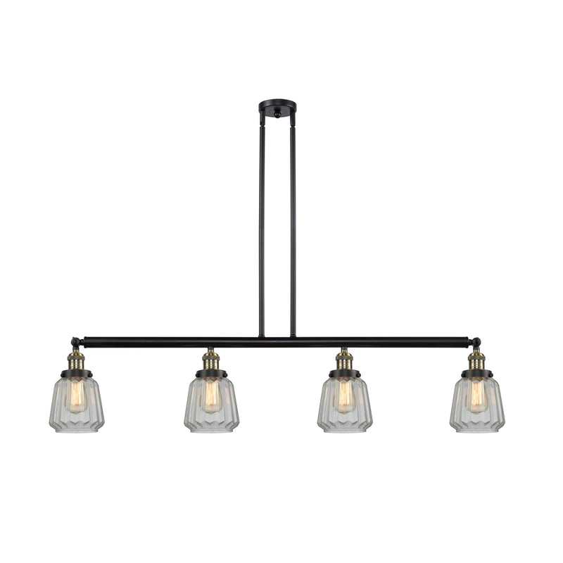 Chatham Island Light shown in the Black Antique Brass finish with a Clear shade