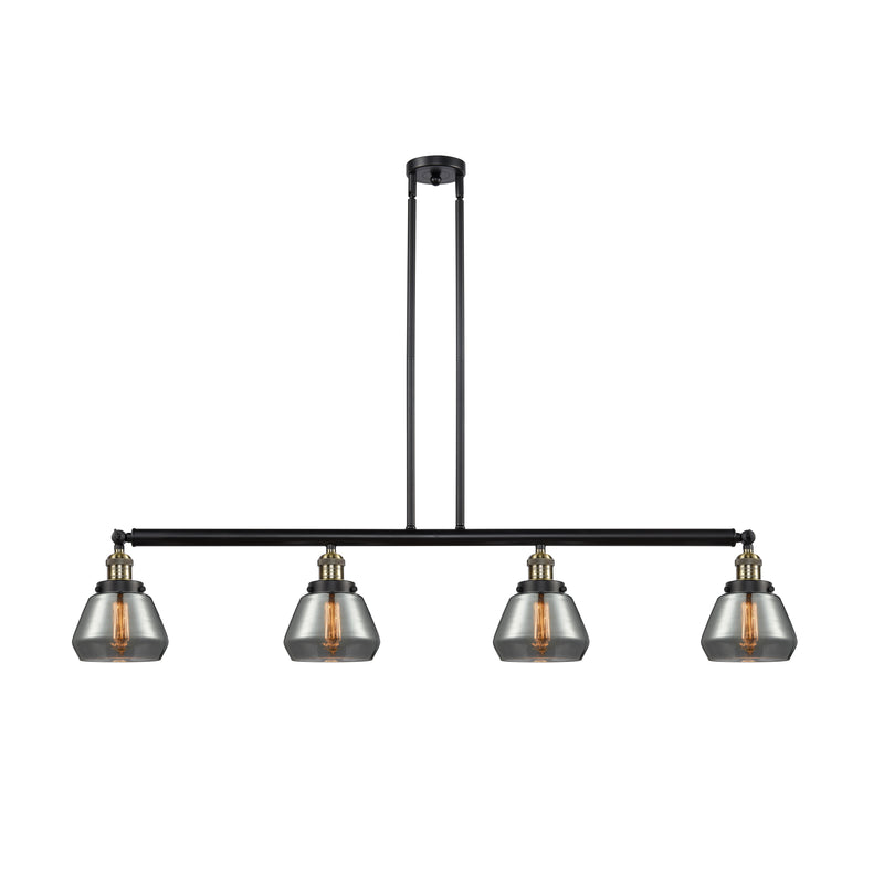 Fulton Island Light shown in the Black Antique Brass finish with a Plated Smoke shade