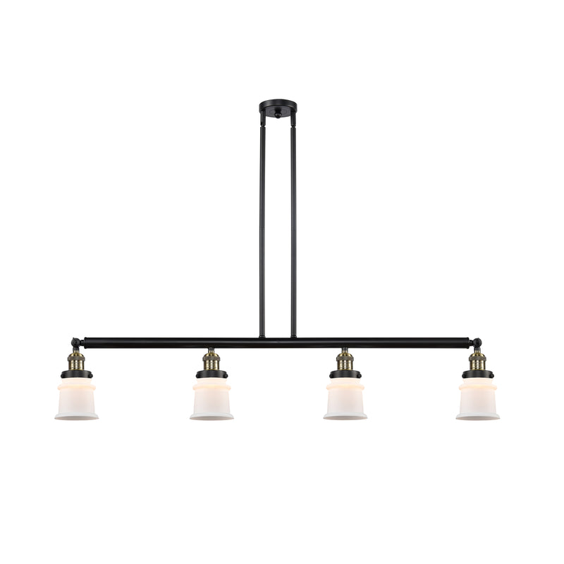 Canton Island Light shown in the Black Antique Brass finish with a Matte White shade