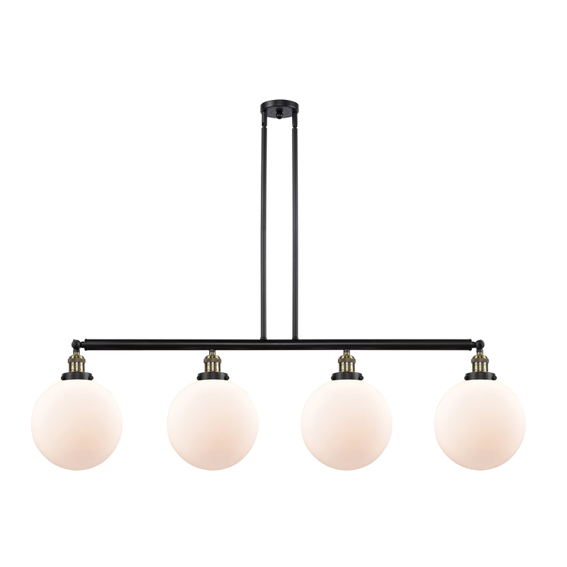 Beacon Island Light shown in the Black Antique Brass finish with a Matte White shade