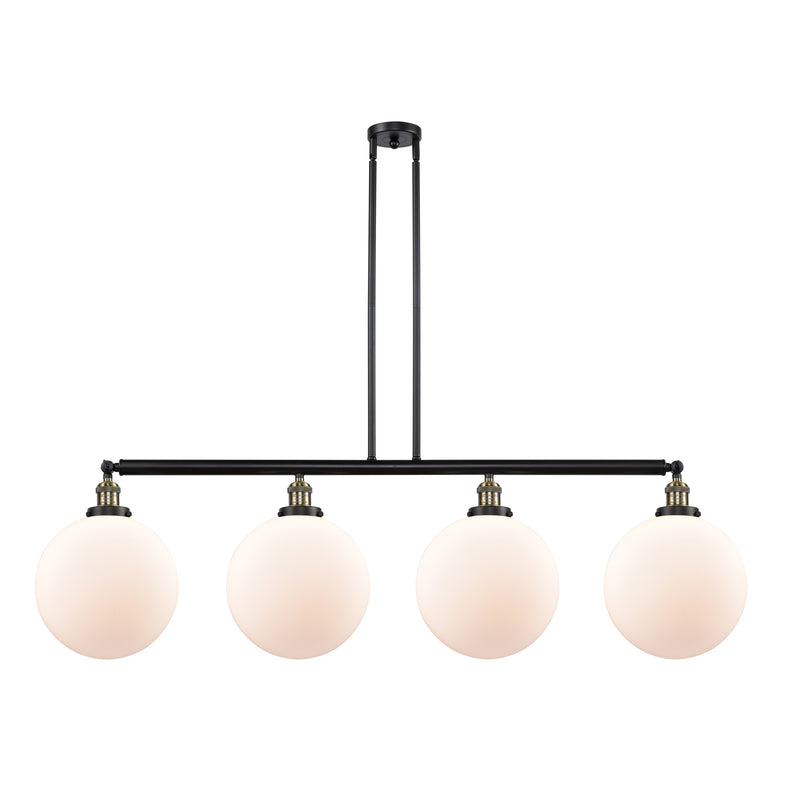 Beacon Island Light shown in the Black Antique Brass finish with a Matte White shade