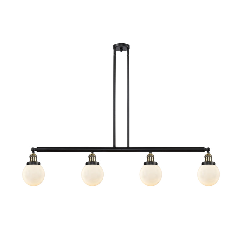 Beacon Island Light shown in the Black Antique Brass finish with a Matte White shade