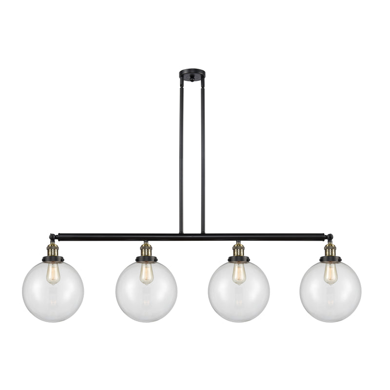 Beacon Island Light shown in the Black Antique Brass finish with a Clear shade