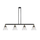 Cone Island Light shown in the Black Antique Brass finish with a Clear shade