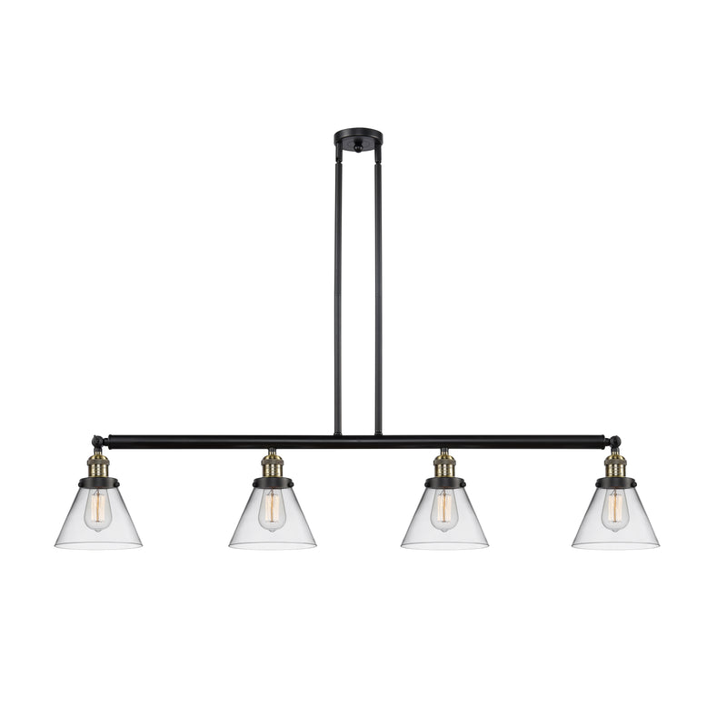 Cone Island Light shown in the Black Antique Brass finish with a Clear shade