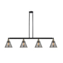 Cone Island Light shown in the Black Antique Brass finish with a Plated Smoke shade