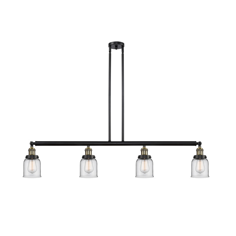 Bell Island Light shown in the Black Antique Brass finish with a Clear shade