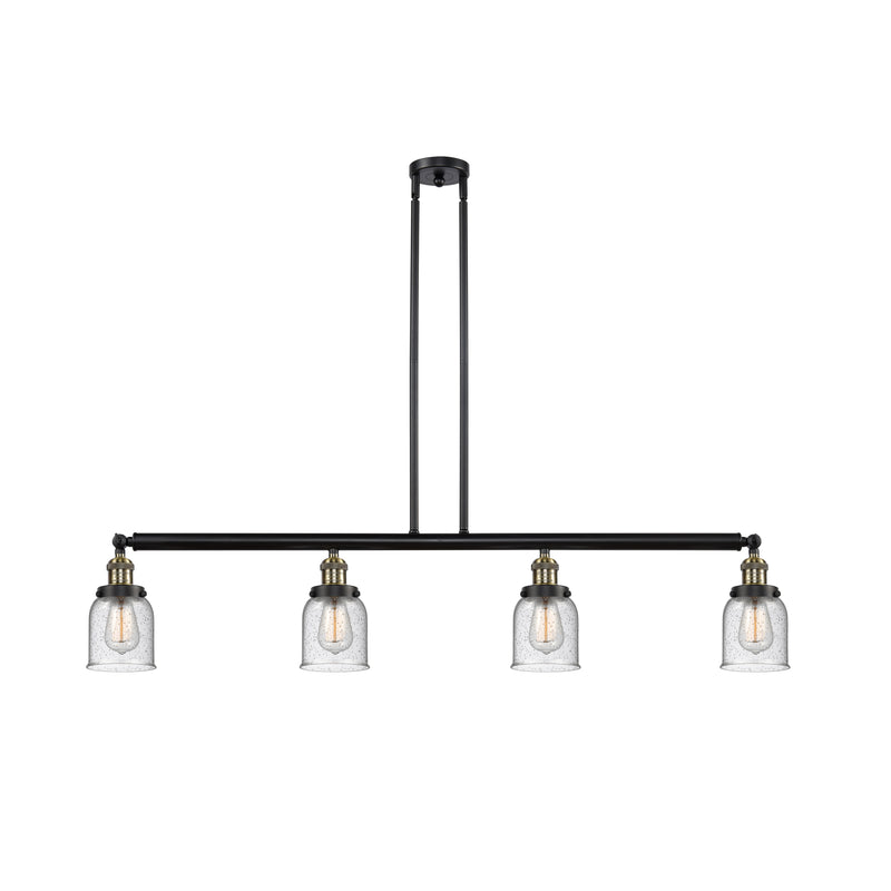 Bell Island Light shown in the Black Antique Brass finish with a Seedy shade