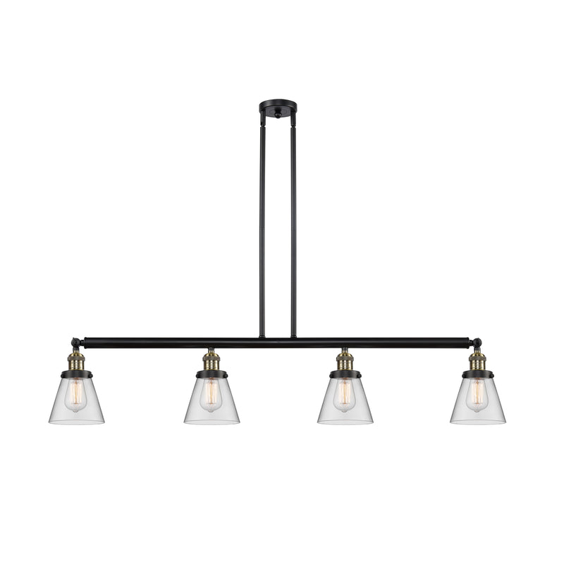 Cone Island Light shown in the Black Antique Brass finish with a Clear shade