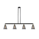 Cone Island Light shown in the Black Antique Brass finish with a Plated Smoke shade