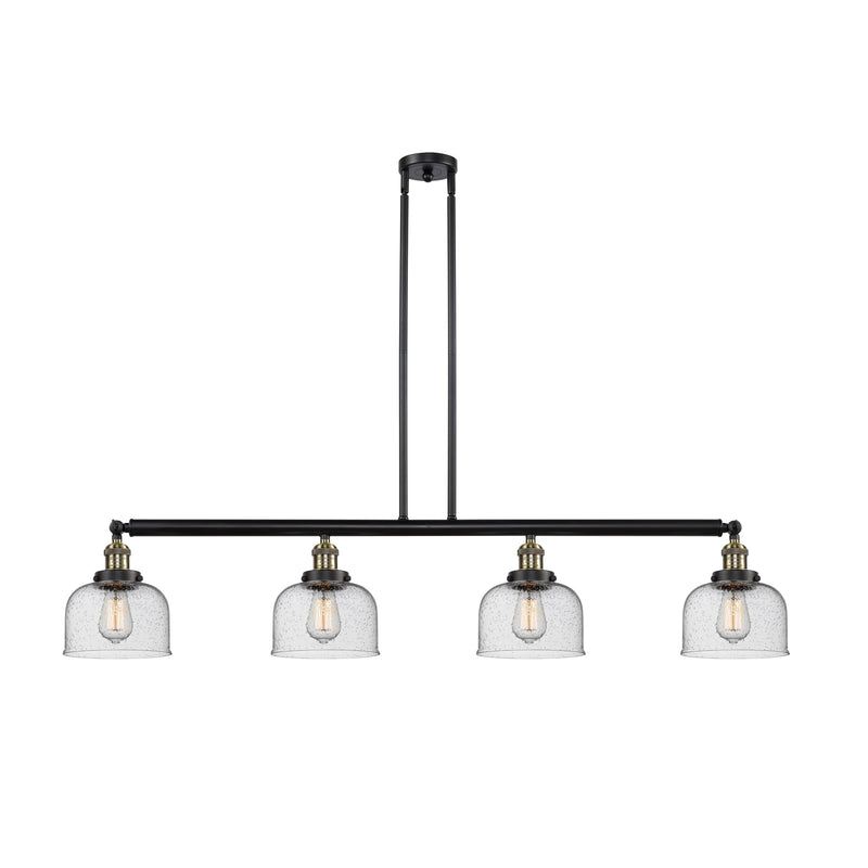 Bell Island Light shown in the Black Antique Brass finish with a Seedy shade