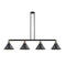 Briarcliff Island Light shown in the Black Antique Brass finish with a Matte Black shade