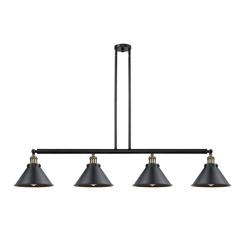 Briarcliff Island Light shown in the Black Antique Brass finish with a Matte Black shade