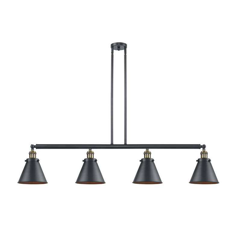 Appalachian Island Light shown in the Black Antique Brass finish with a Matte Black shade