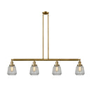 Chatham Island Light shown in the Brushed Brass finish with a Clear shade