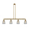 Chatham Island Light shown in the Brushed Brass finish with a Clear shade