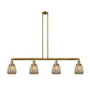 Chatham Island Light shown in the Brushed Brass finish with a Mercury shade