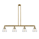 Fulton Island Light shown in the Brushed Brass finish with a Clear shade