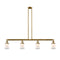 Canton Island Light shown in the Brushed Brass finish with a Matte White shade