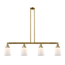 Canton Island Light shown in the Brushed Brass finish with a Matte White shade