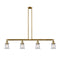 Canton Island Light shown in the Brushed Brass finish with a Clear shade